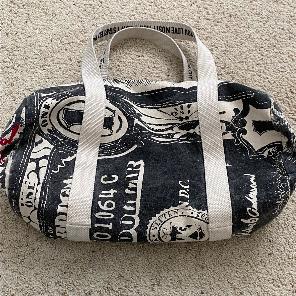 Andy Warhol Dollar Bill Duffel. White straps. - Picture 5 of 15